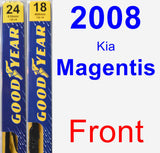 Front Wiper Blade Pack for 2008 Kia Magentis - Premium