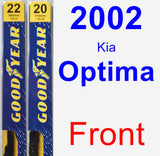 Front Wiper Blade Pack for 2002 Kia Optima - Premium