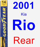 Rear Wiper Blade for 2001 Kia Rio - Premium