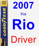 Driver Wiper Blade for 2007 Kia Rio - Premium