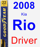 Driver Wiper Blade for 2008 Kia Rio - Premium