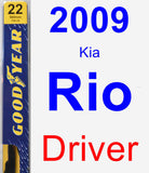 Driver Wiper Blade for 2009 Kia Rio - Premium