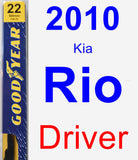 Driver Wiper Blade for 2010 Kia Rio - Premium