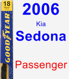 Passenger Wiper Blade for 2006 Kia Sedona - Premium