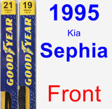 Front Wiper Blade Pack for 1995 Kia Sephia - Premium