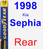 Rear Wiper Blade for 1998 Kia Sephia - Premium