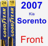 Front Wiper Blade Pack for 2007 Kia Sorento - Premium