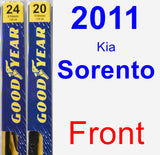 Front Wiper Blade Pack for 2011 Kia Sorento - Premium