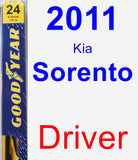 Driver Wiper Blade for 2011 Kia Sorento - Premium