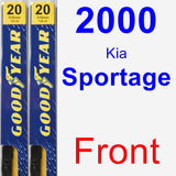 Front Wiper Blade Pack for 2000 Kia Sportage - Premium