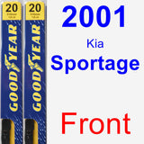 Front Wiper Blade Pack for 2001 Kia Sportage - Premium