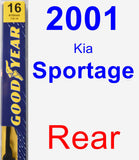 Rear Wiper Blade for 2001 Kia Sportage - Premium