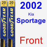 Front Wiper Blade Pack for 2002 Kia Sportage - Premium