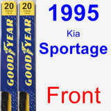 Front Wiper Blade Pack for 1995 Kia Sportage - Premium