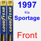 Front Wiper Blade Pack for 1997 Kia Sportage - Premium