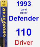 Driver Wiper Blade for 1993 Land Rover Defender 110 - Premium