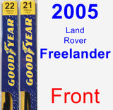 Front Wiper Blade Pack for 2005 Land Rover Freelander - Premium