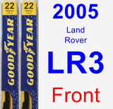 Front Wiper Blade Pack for 2005 Land Rover LR3 - Premium