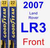 Front Wiper Blade Pack for 2007 Land Rover LR3 - Premium