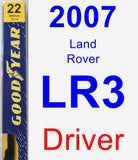 Driver Wiper Blade for 2007 Land Rover LR3 - Premium