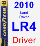 Driver Wiper Blade for 2010 Land Rover LR4 - Premium