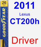 Driver Wiper Blade for 2011 Lexus CT200h - Premium