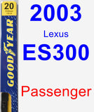 Passenger Wiper Blade for 2003 Lexus ES300 - Premium