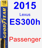 Passenger Wiper Blade for 2015 Lexus ES300h - Premium