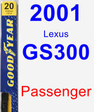 Passenger Wiper Blade for 2001 Lexus GS300 - Premium