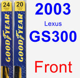 Front Wiper Blade Pack for 2003 Lexus GS300 - Premium