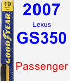 Passenger Wiper Blade for 2007 Lexus GS350 - Premium