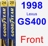 Front Wiper Blade Pack for 1998 Lexus GS400 - Premium