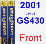 Front Wiper Blade Pack for 2001 Lexus GS430 - Premium