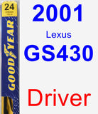 Driver Wiper Blade for 2001 Lexus GS430 - Premium