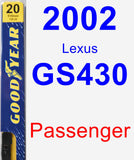 Passenger Wiper Blade for 2002 Lexus GS430 - Premium