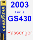 Passenger Wiper Blade for 2003 Lexus GS430 - Premium