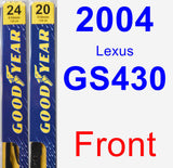 Front Wiper Blade Pack for 2004 Lexus GS430 - Premium