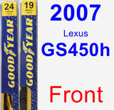 Front Wiper Blade Pack for 2007 Lexus GS450h - Premium