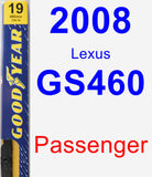 Passenger Wiper Blade for 2008 Lexus GS460 - Premium