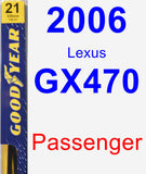 Passenger Wiper Blade for 2006 Lexus GX470 - Premium