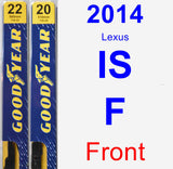 Front Wiper Blade Pack for 2014 Lexus IS F - Premium