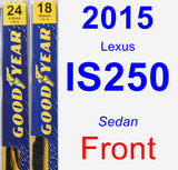 Front Wiper Blade Pack for 2015 Lexus IS250 - Premium