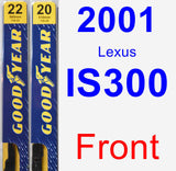 Front Wiper Blade Pack for 2001 Lexus IS300 - Premium