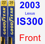 Front Wiper Blade Pack for 2003 Lexus IS300 - Premium