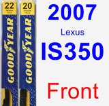 Front Wiper Blade Pack for 2007 Lexus IS350 - Premium