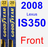 Front Wiper Blade Pack for 2008 Lexus IS350 - Premium