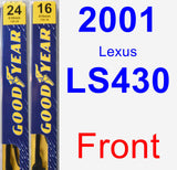 Front Wiper Blade Pack for 2001 Lexus LS430 - Premium