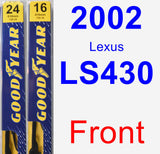 Front Wiper Blade Pack for 2002 Lexus LS430 - Premium