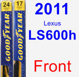 Front Wiper Blade Pack for 2011 Lexus LS600h - Premium