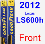 Front Wiper Blade Pack for 2012 Lexus LS600h - Premium